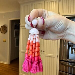 Colorful Beaded Tassel Earrings